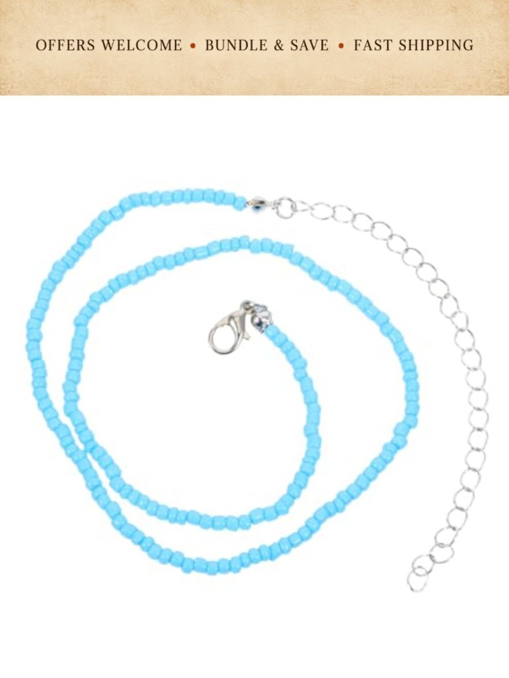Beaded Necklace Metal Choker Dainty Layering Party Everyday